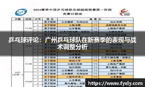 乒乓球评论：广州乒乓球队在新赛季的表现与战术调整分析